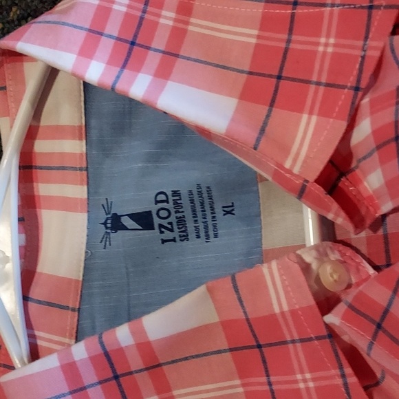 Izod seaside poplin long sleeve button down - Picture 2 of 3